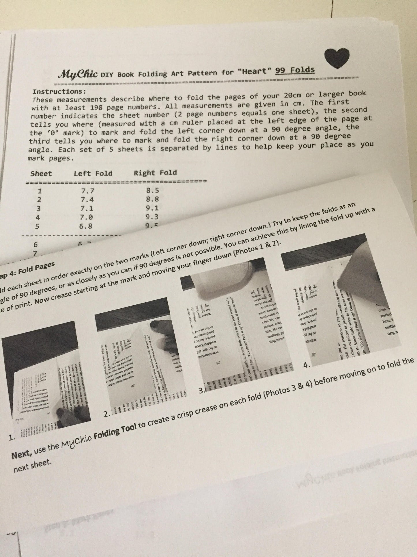 Learn How to Book Fold! Heart Book Folding Pattern, Downloadable Pattern, and Beginner-Friendly Instructions