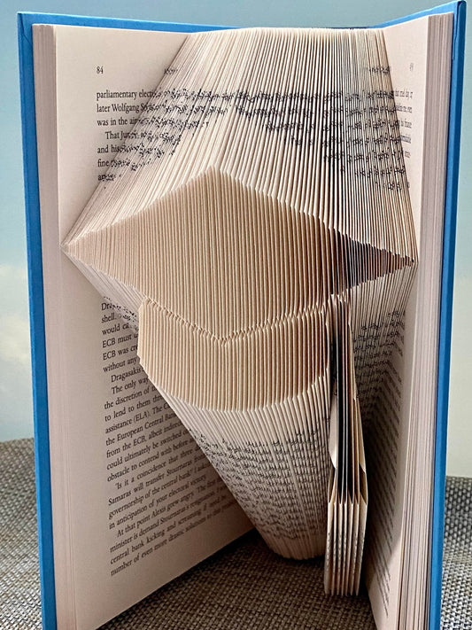 Graduation Cap Folded Book Pattern and How to Book Fold Instructions - Download and print!