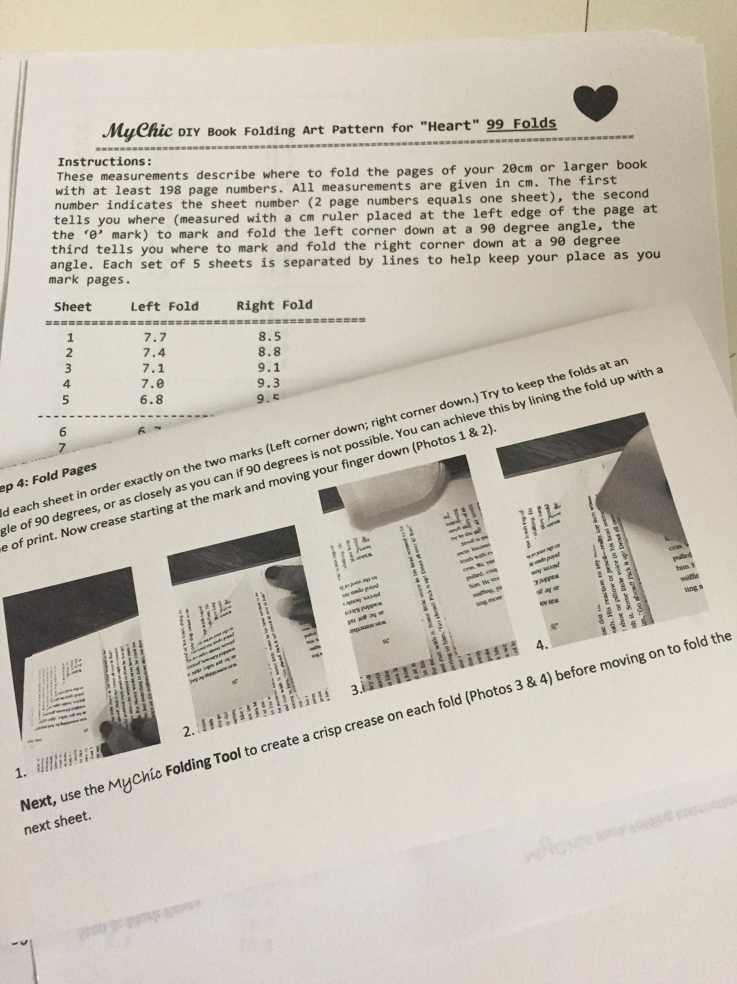 Learn How to Book Fold!  Heart Book Folding Pattern, Downloadable Pattern, and Beginner-Friendly Instructions