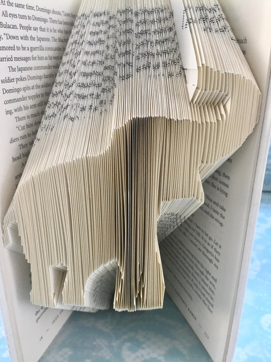 Elephant Book Folding Pattern and How to Book Fold Instructions - Download and print!