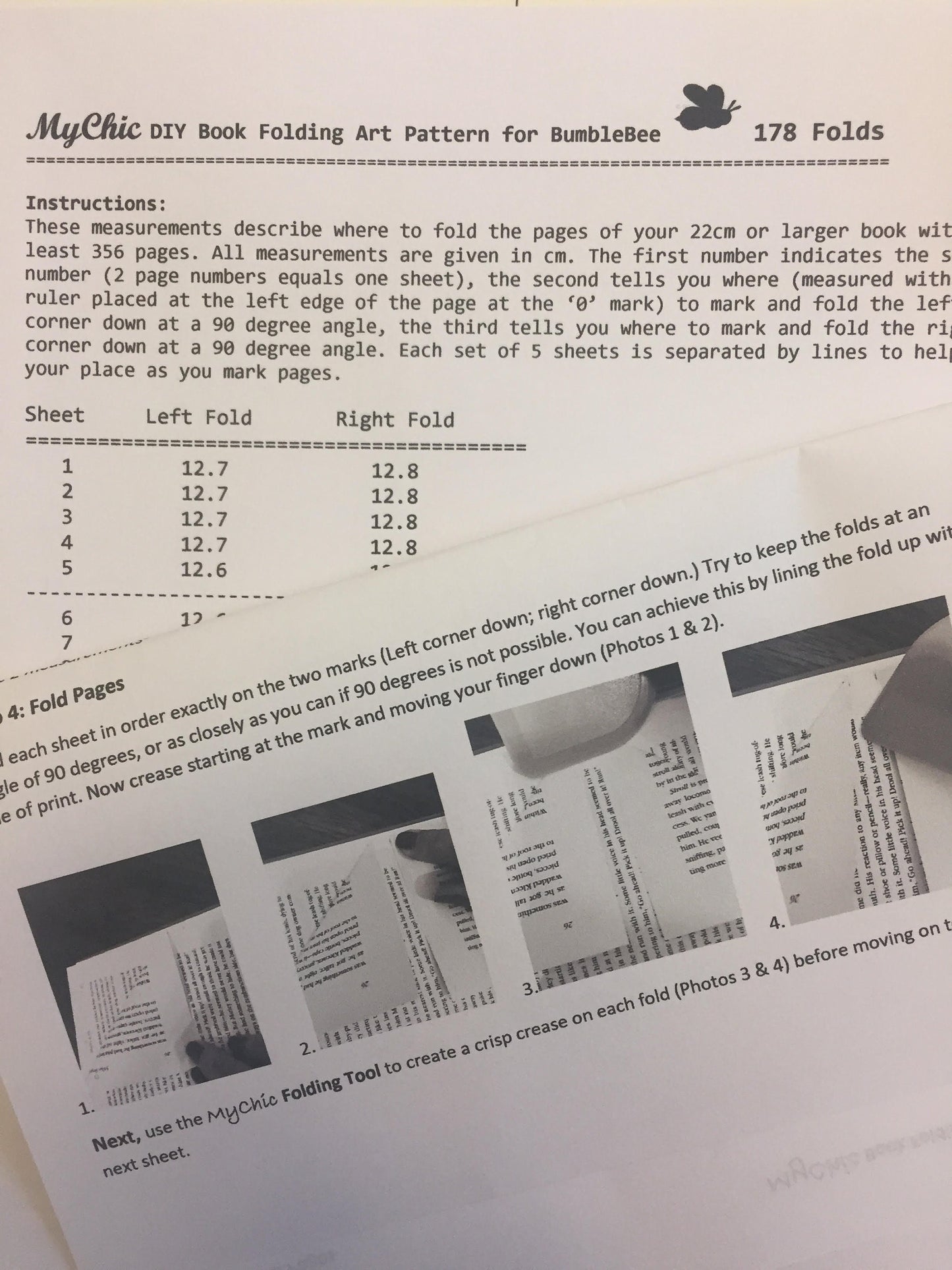 Bee Book Folding Pattern and How to Book Fold Instructions - Download and print!  Save The Bees