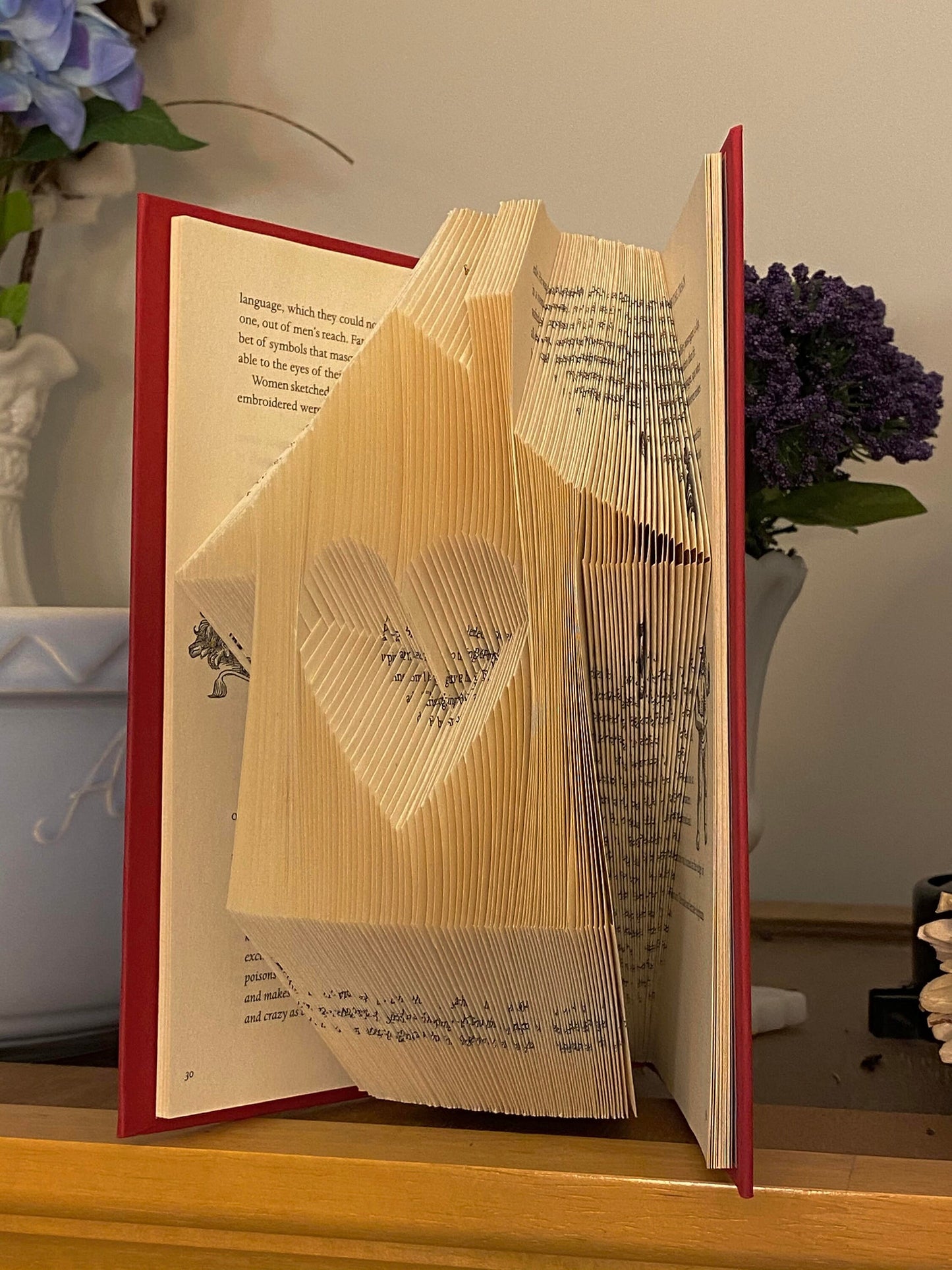 Love House Book Folding Pattern and How to Book Fold Instructions -Download and print!